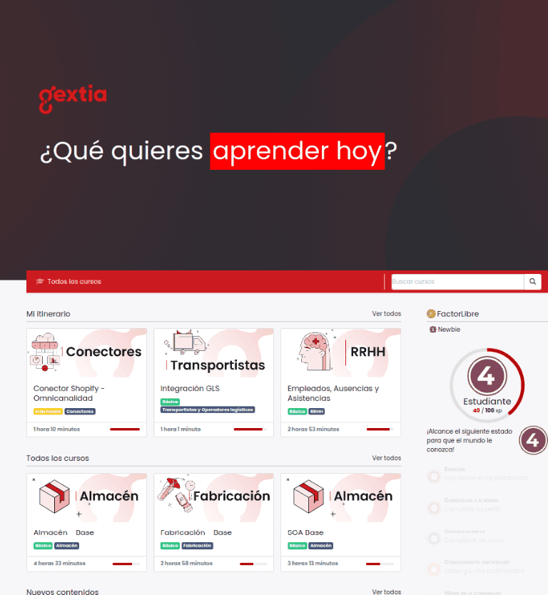 Plataforma Academy de Gextia