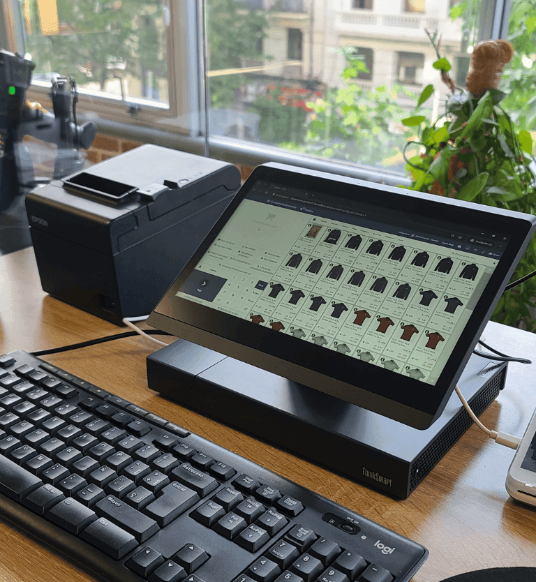 Showroom Gextia — catálogo de producto en tablet