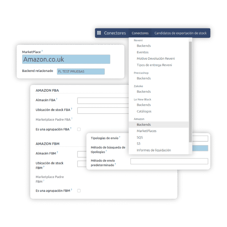 Opciones de configuración de Amazon seller fba