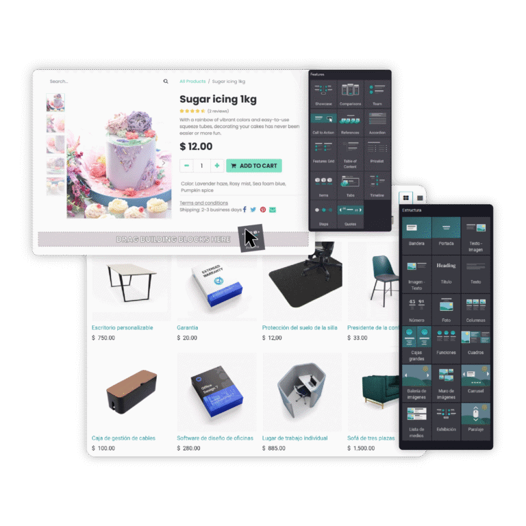 Gestión de website ecommerce B2B con Gextia