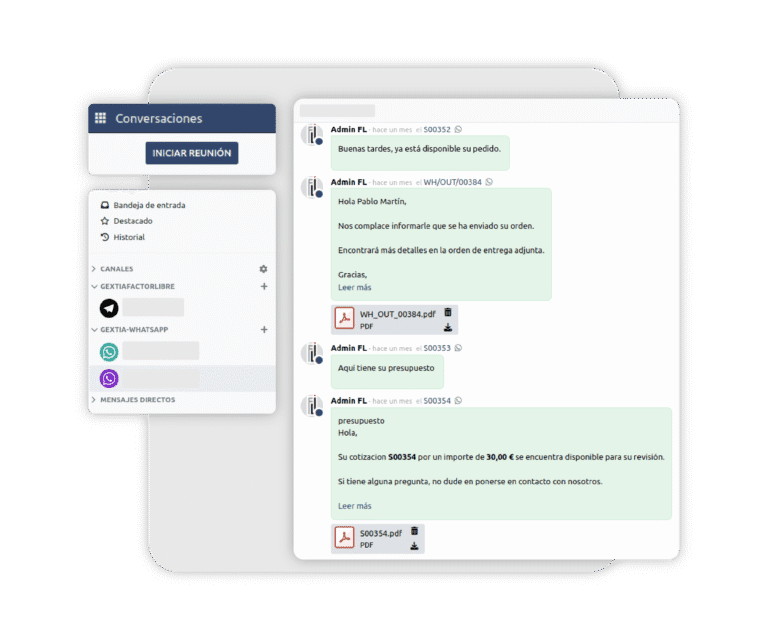 Gestión de aplicaciones de mensajería desde ERP