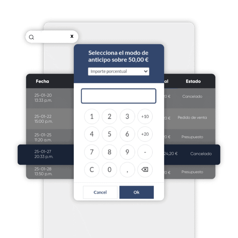 Gestión de pagos anticipados, parciales y completos de pedidos